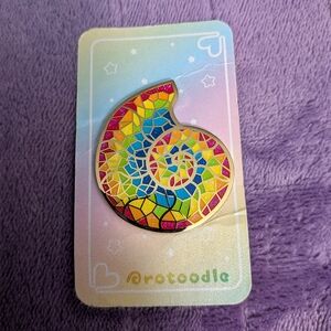 Vibrant Mosaic Shell Pin